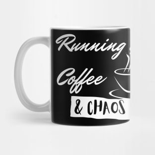 Lispe Funny Running on Coffee & Chaos Mug